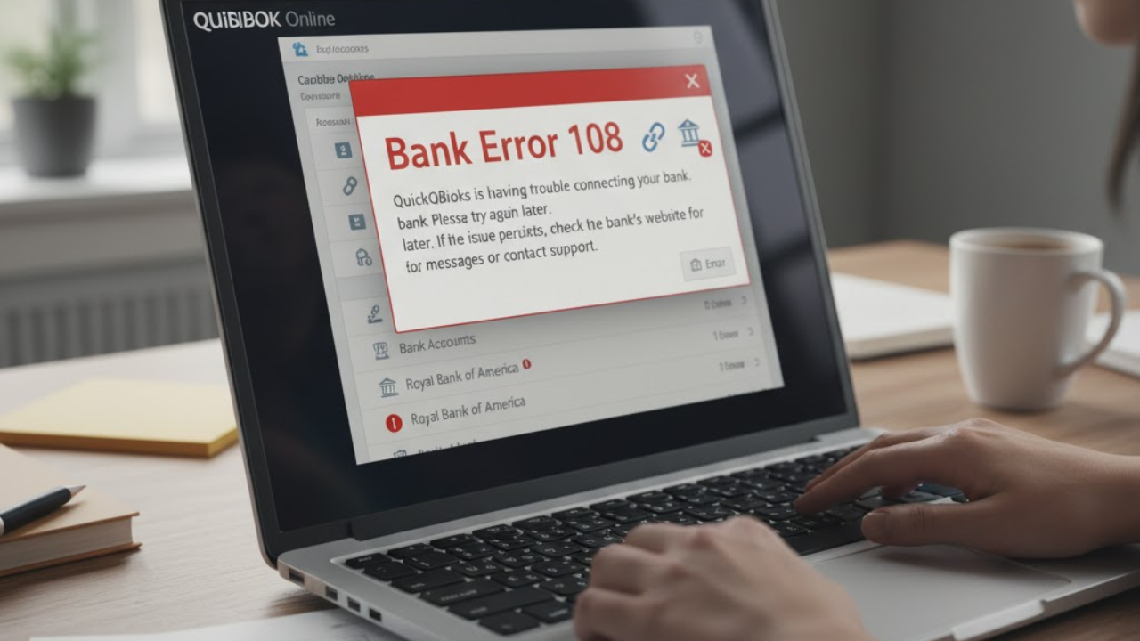 How to Fix Bank Error 108 in QuickBooks Online and QuickBooks Self-Employed